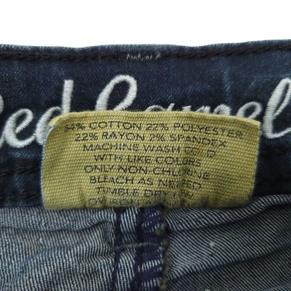 Red Camel Skinny Jeans Women Juniors Sz 7 Stretch Dark Wash Denim Low Rise Studs - Picture 6 of 14